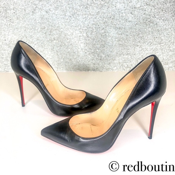 Christian Louboutin Shoes - Louboutin Decollette Black Leather Pumps  38.5